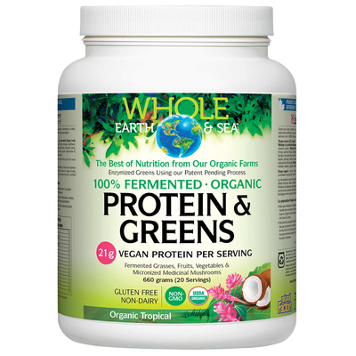 100% Fermented Organic Protein & Greens Organic Tropical, Whole Earth & Sea product image
