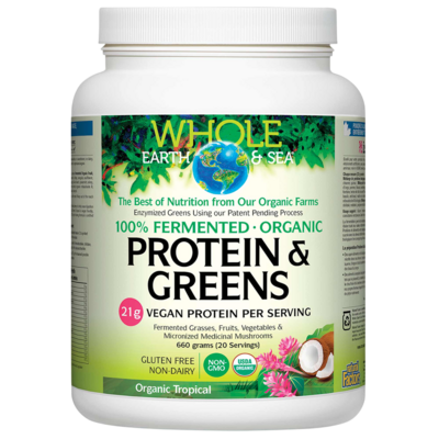 100% Fermented Organic Protein & Greens Organic Tropical, Whole Earth & Sea (660 Grams) Product image for 100% Fermented Organic Protein & Greens Organic Tropical, Whole Earth & Sea (660 Grams).