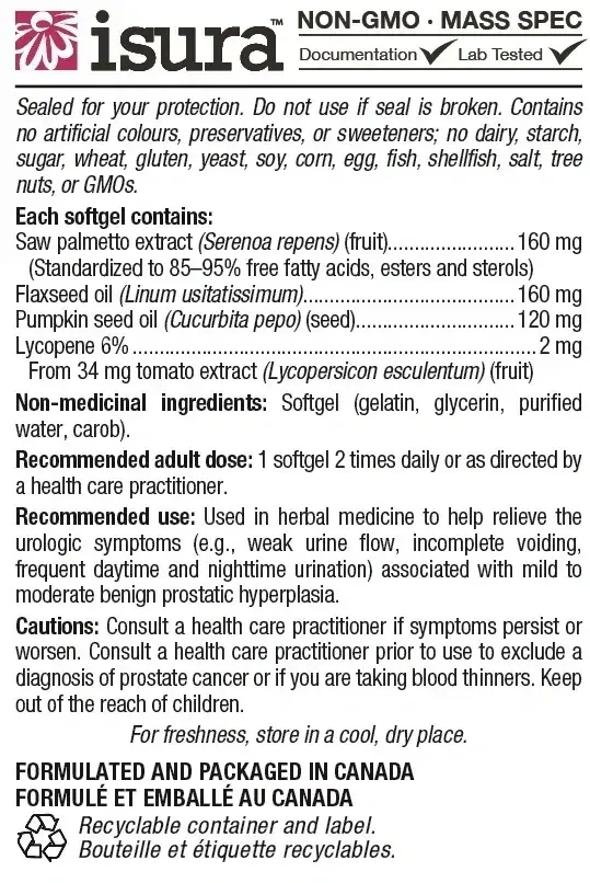 Product image for Saw Palmetto with Lycopene, HerbalFactors.