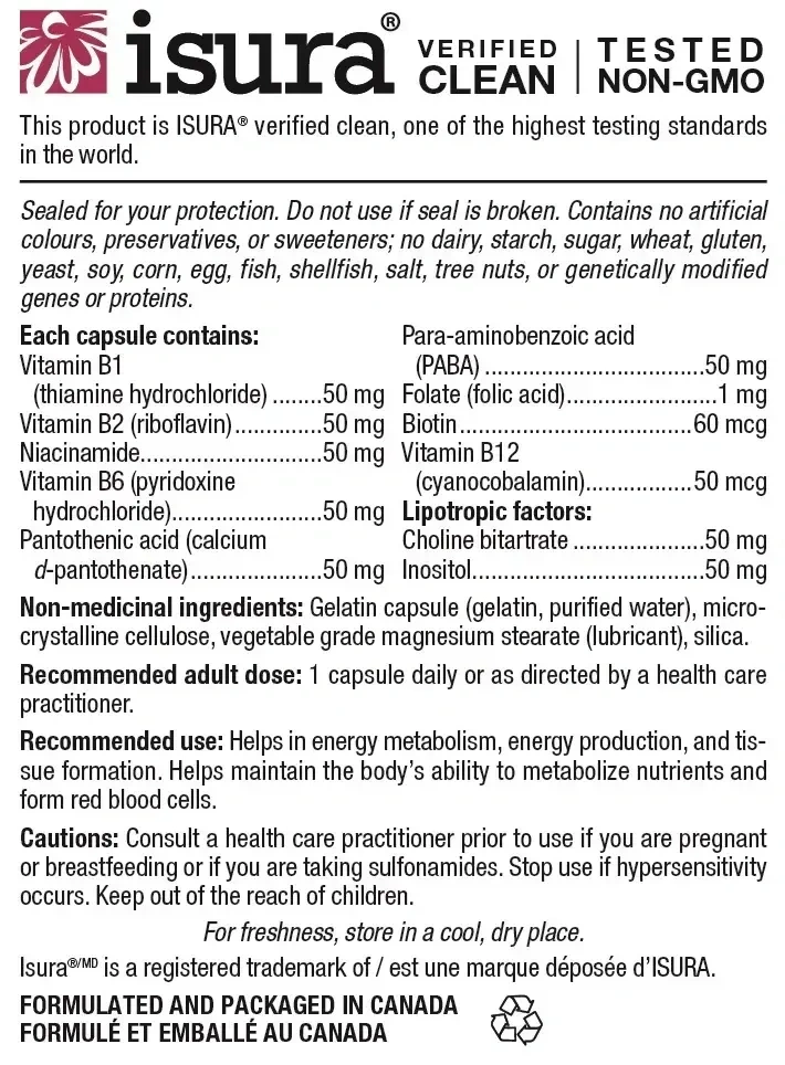 Product image for Hi Potency B Complex 50 mg.