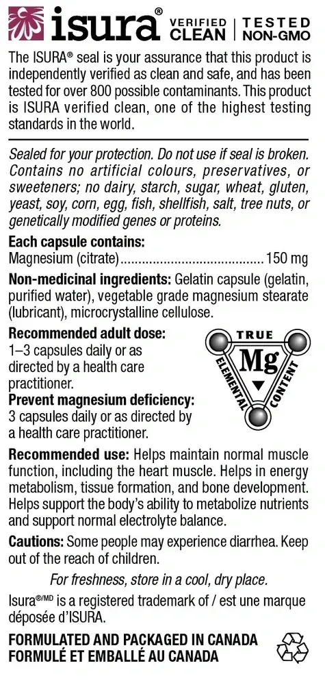 Product image for Magnesium Citrate 150 mg.