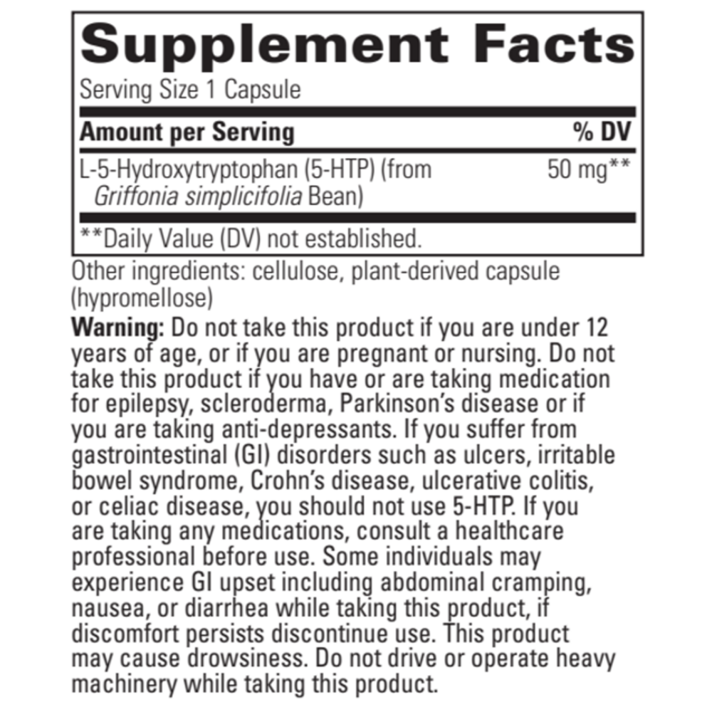 Product image for 5-HTP 50mg.