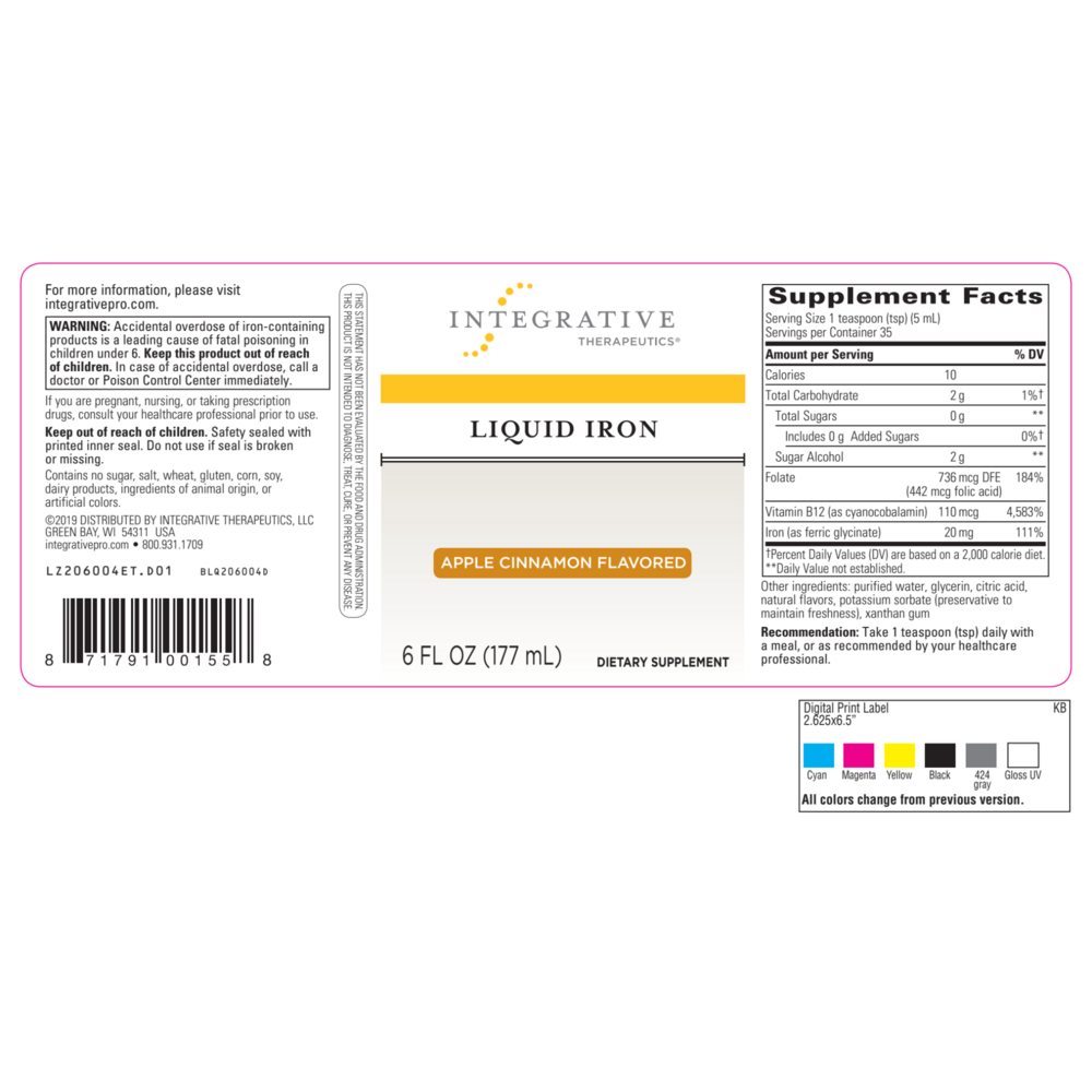 Product image for Liquid Iron Apple Cinnamon Flavor.