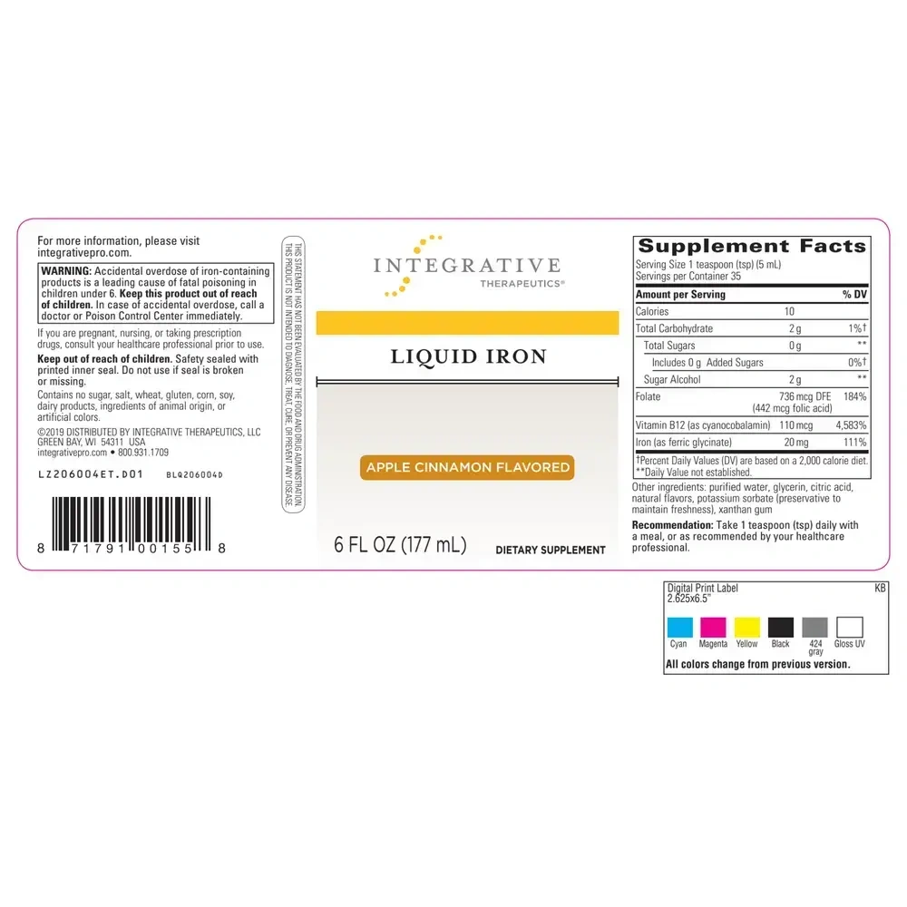 Product image for Liquid Iron Apple Cinnamon Flavor.
