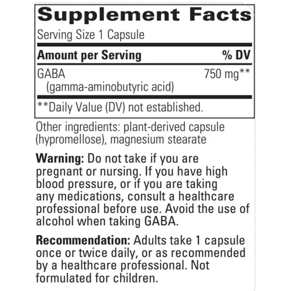Product image for GABA 750mg.