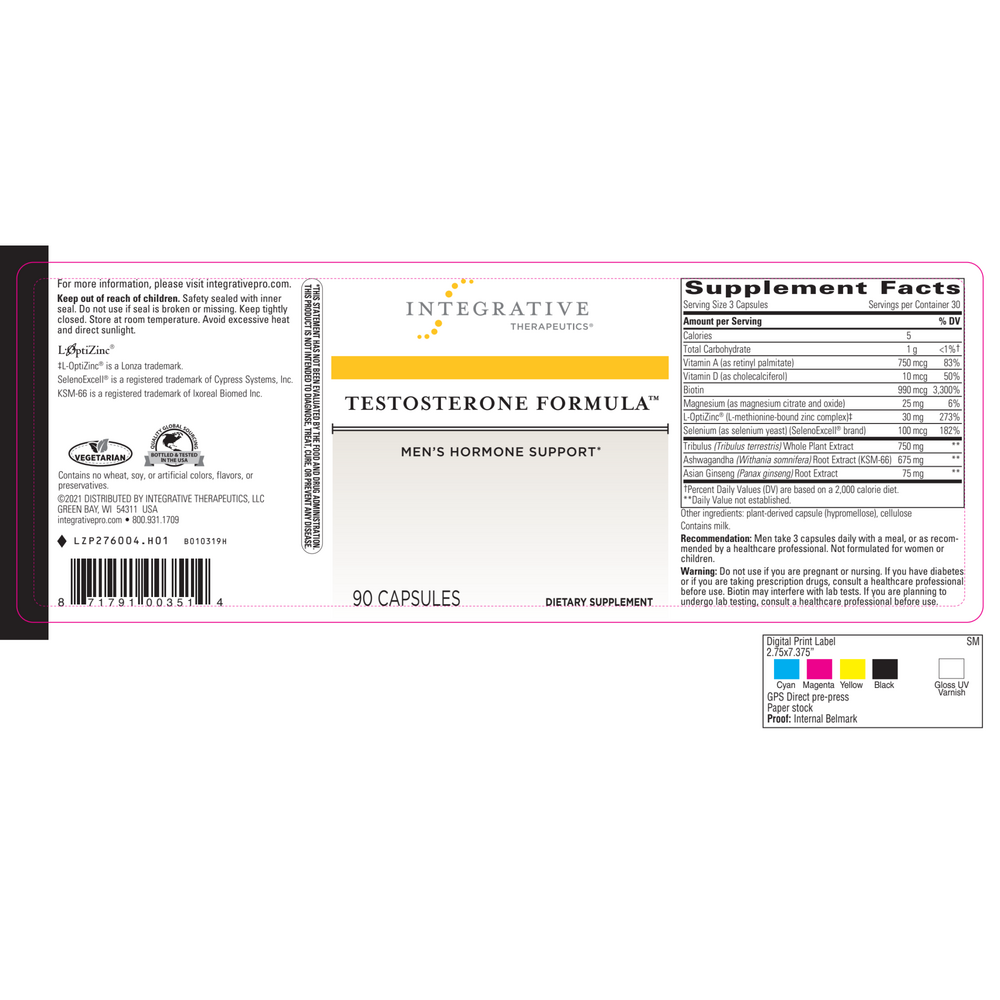 Product image for Testosterone Formula.