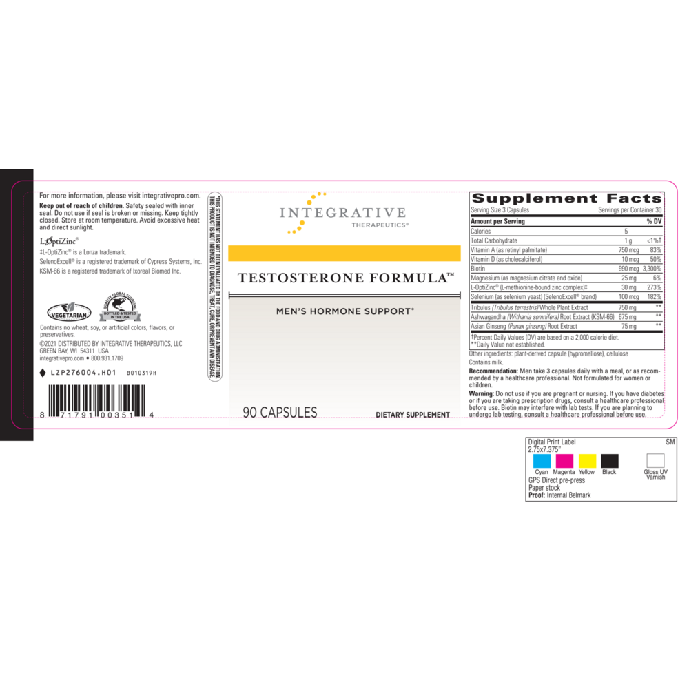 Product image for Testosterone Formula.