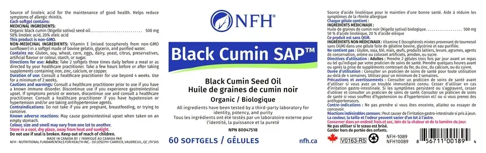 Product image for Black Cumin SAP.