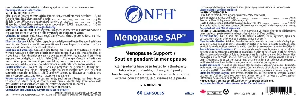 Product image for Menopause SAP.