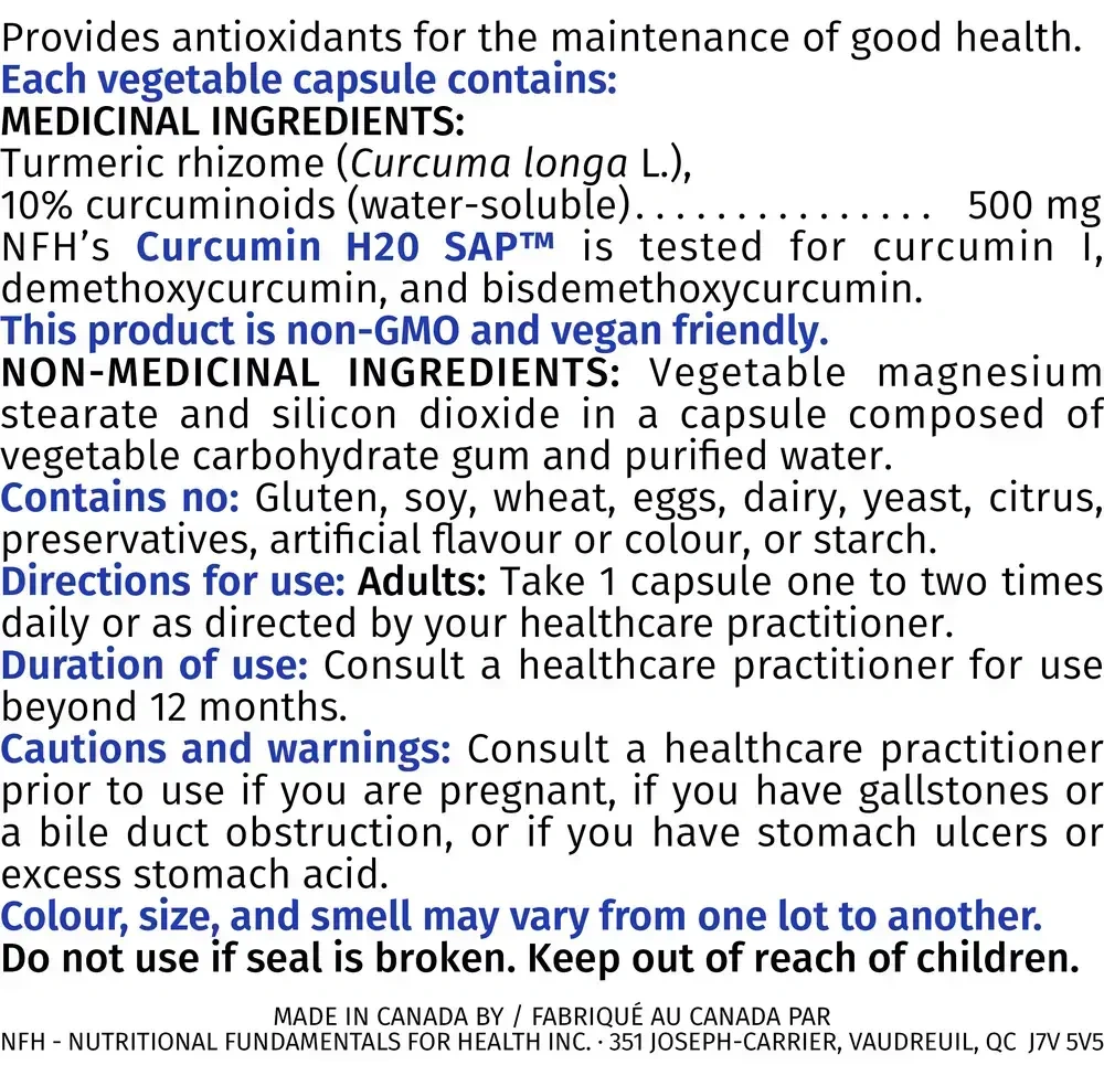Product image for Curcumin H2O SAP.