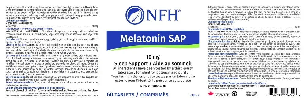 Product image for Melatonin SAP 10mg.