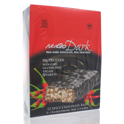 NuGo Dark - Spicy Chocolate (Caddy of 12 Bars) 1 bar