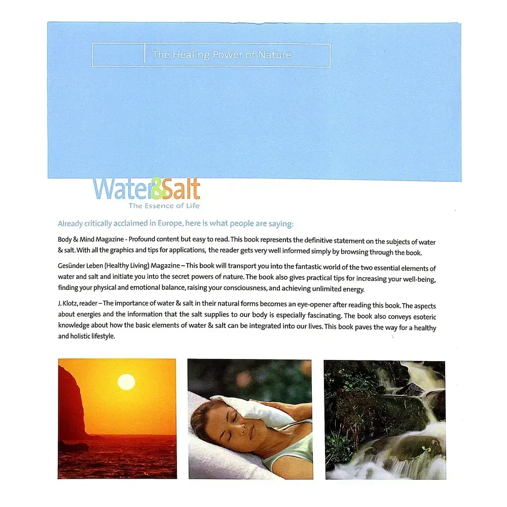 Product image for Water and Salt - The Essence of Life.