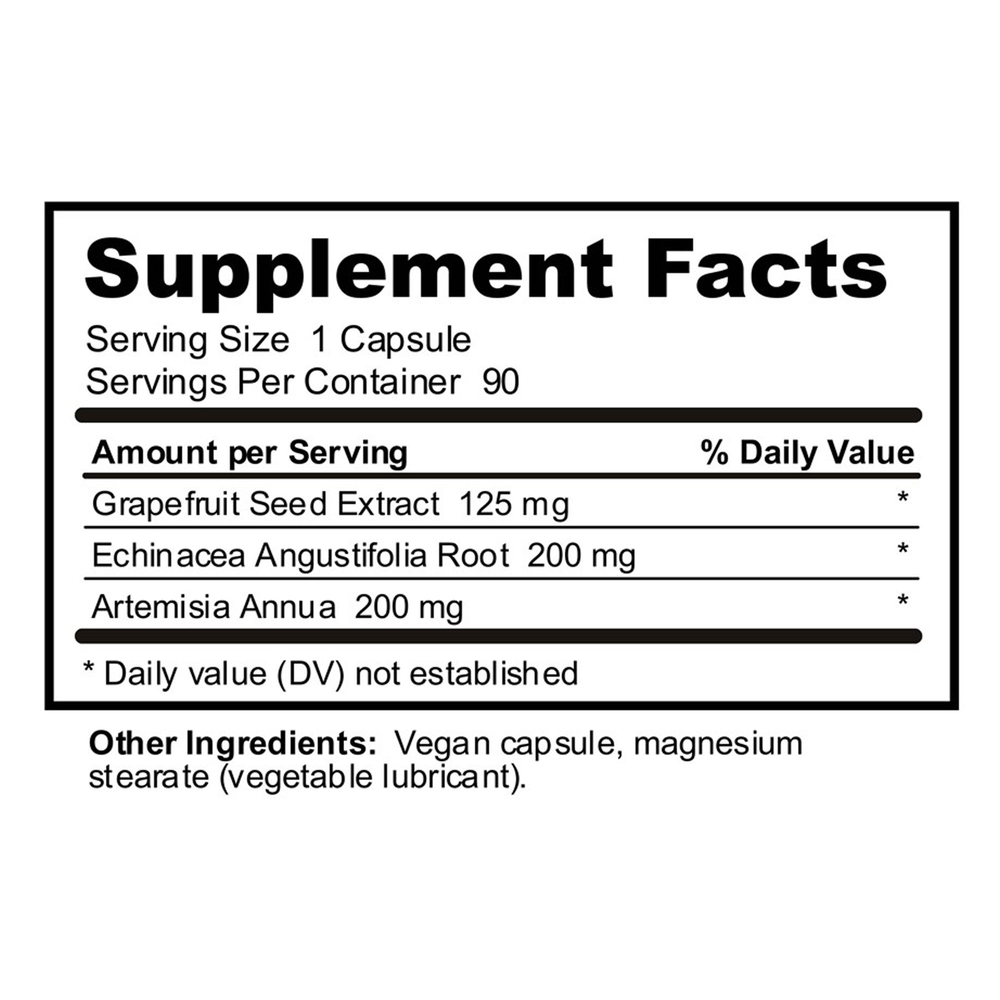 Product image for Grapefruit Seed Extract 125mg Capsules.