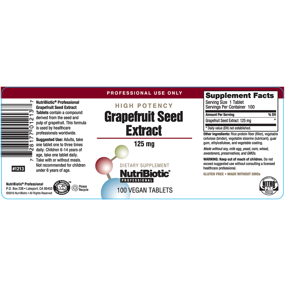 Product image for Grapefruit Seed Extract Tablets.