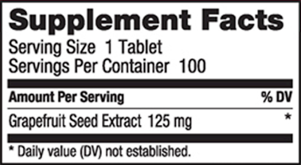 Product image for Grapefruit Seed Extract Tablets.
