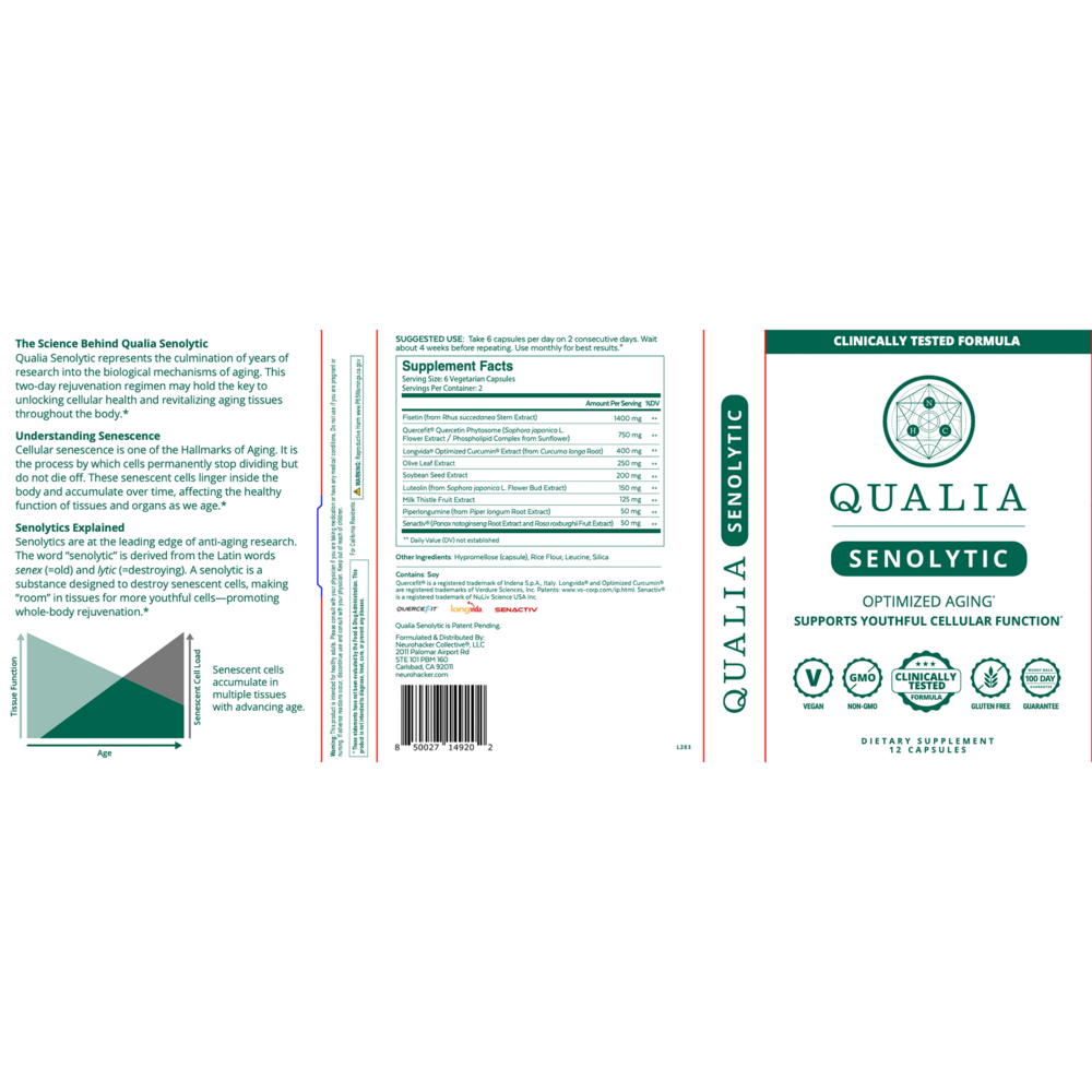 Product image for Qualia Senolytic.