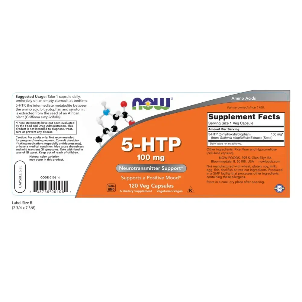 Product image for 5-HTP 100mg.