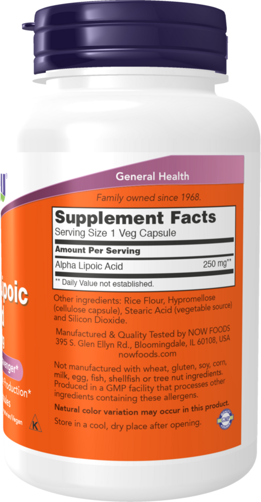 Product image for Alpha Lipoic Acid 250mg.