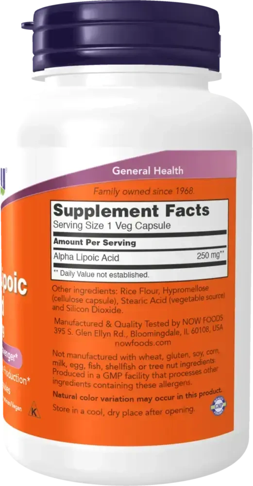 Product image for Alpha Lipoic Acid 250mg.