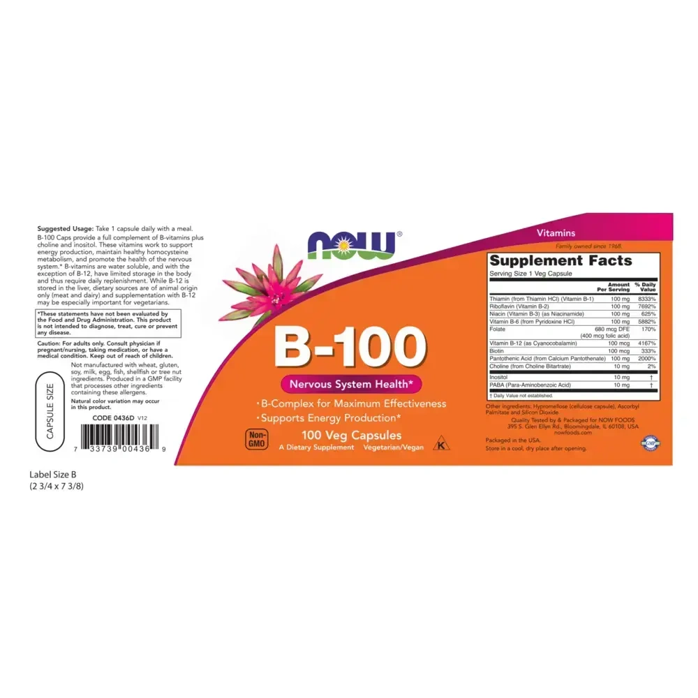 Product image for Vitamin B-100.