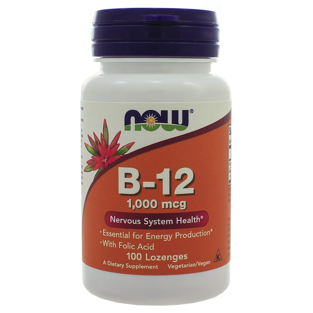 Product image for Vitamin B-12 (1000mcg) w&#x2F;Folic Acid Chewable.