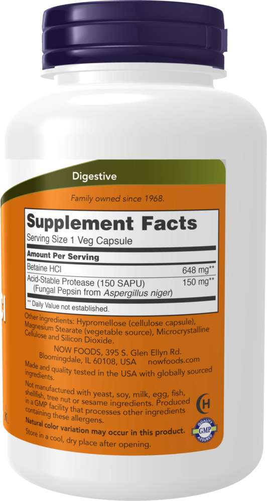 Product image for Betaine HCl 648mg.