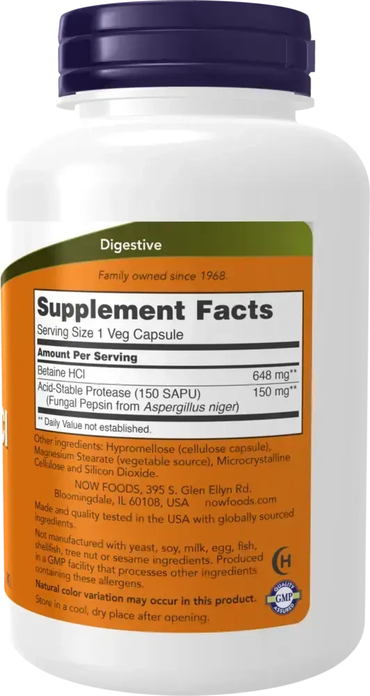 Product image for Betaine HCl 648mg.