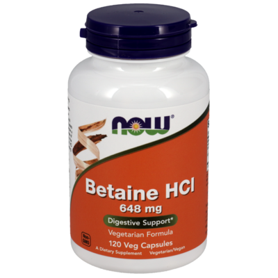 Betaine HCl 648mg 120 capsules