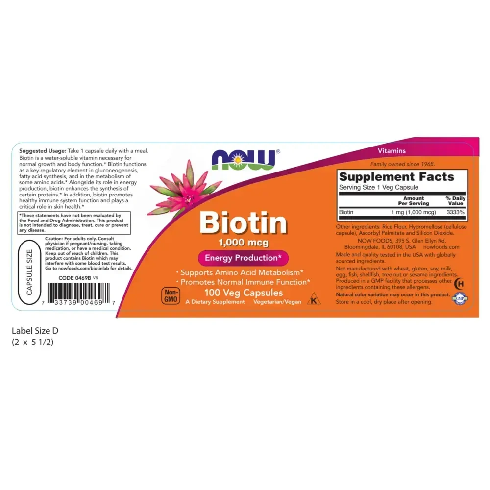 Product image for Biotin 1000mcg.