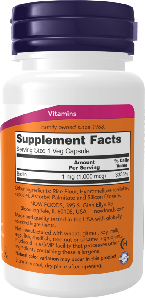 Product image for Biotin 1000mcg.