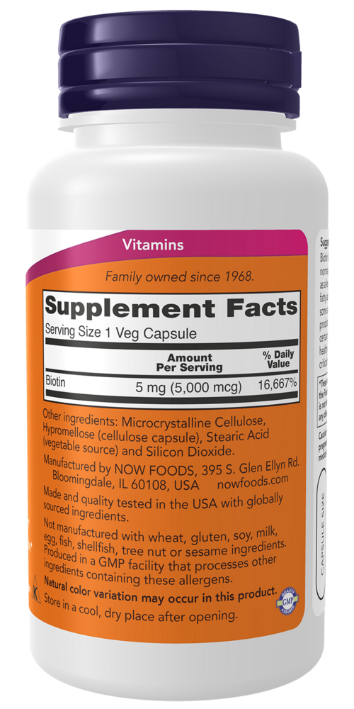 Product image for Biotin 5000mcg.