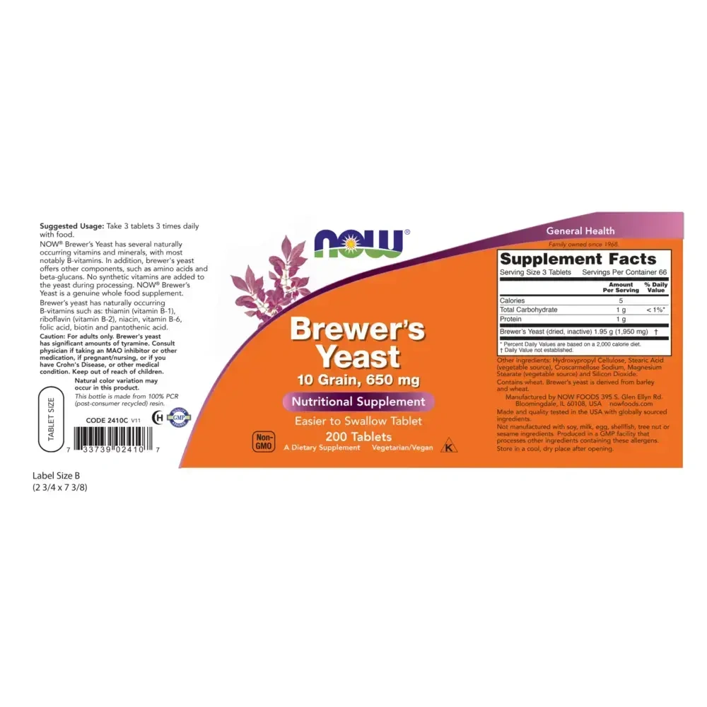 Product image for Brewers Yeast 650mg.