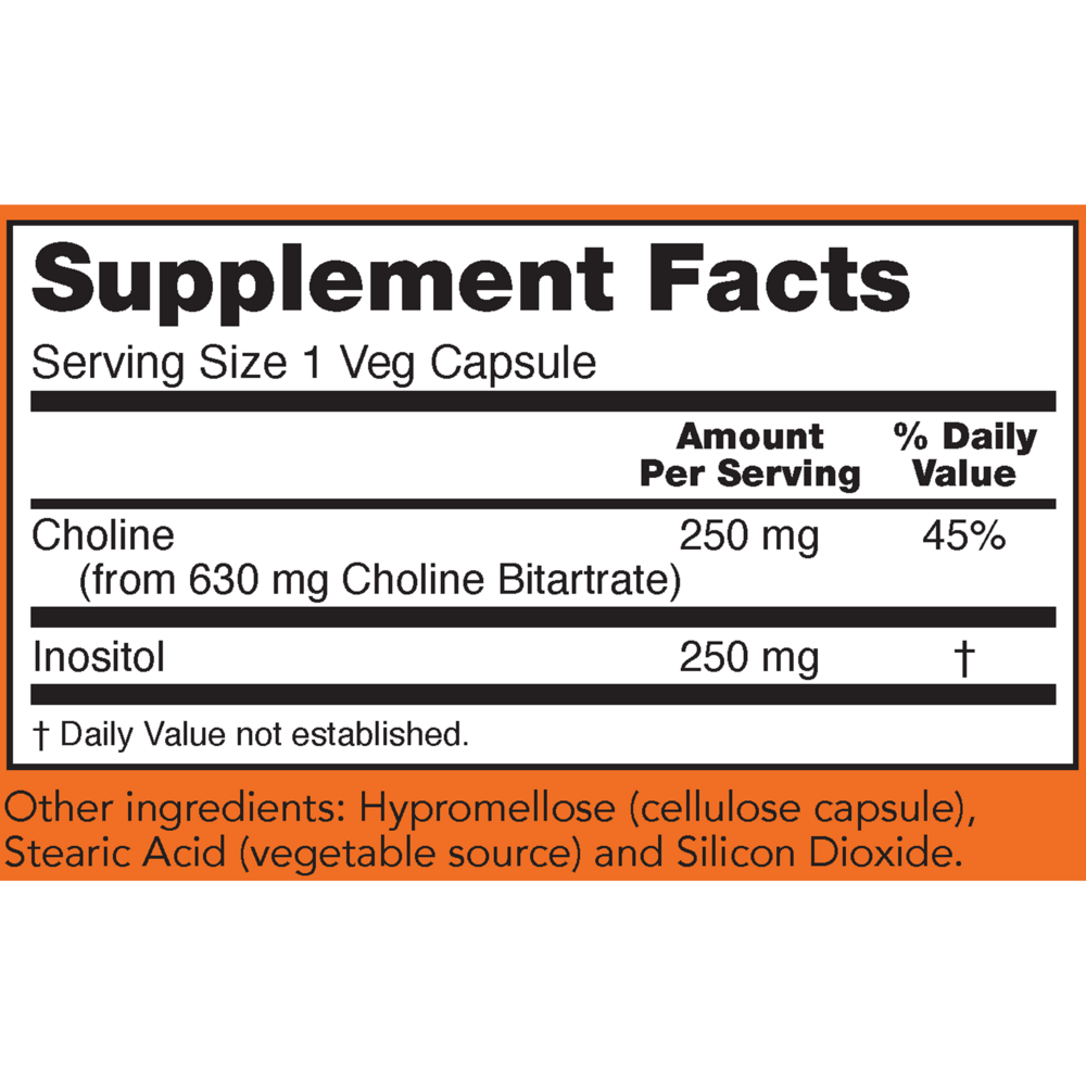 Product image for Choline &amp; Inositol 500mg.