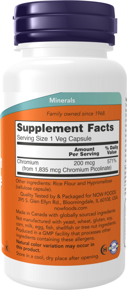 Product image for Chromium Picolinate 200mcg.