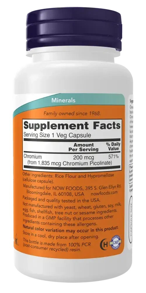 Product image for Chromium Picolinate 200mcg.