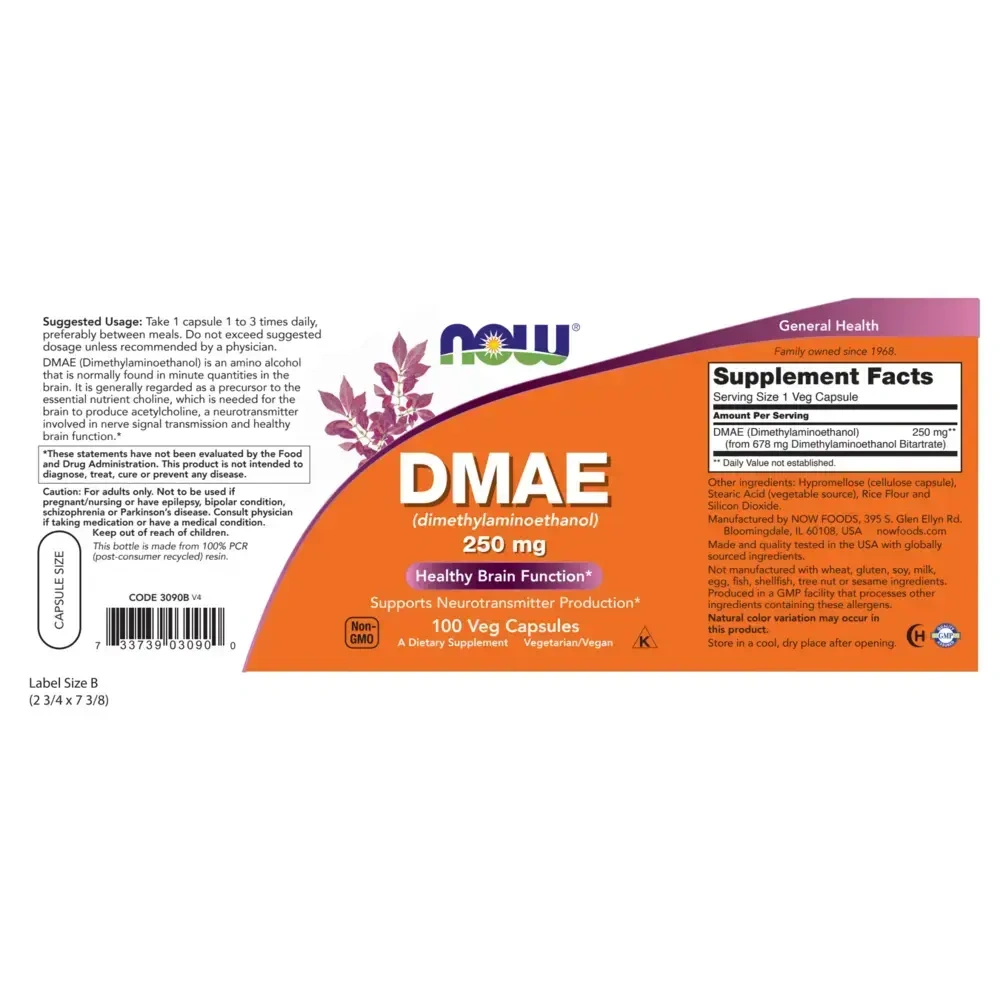 Product image for DMAE 250mg.