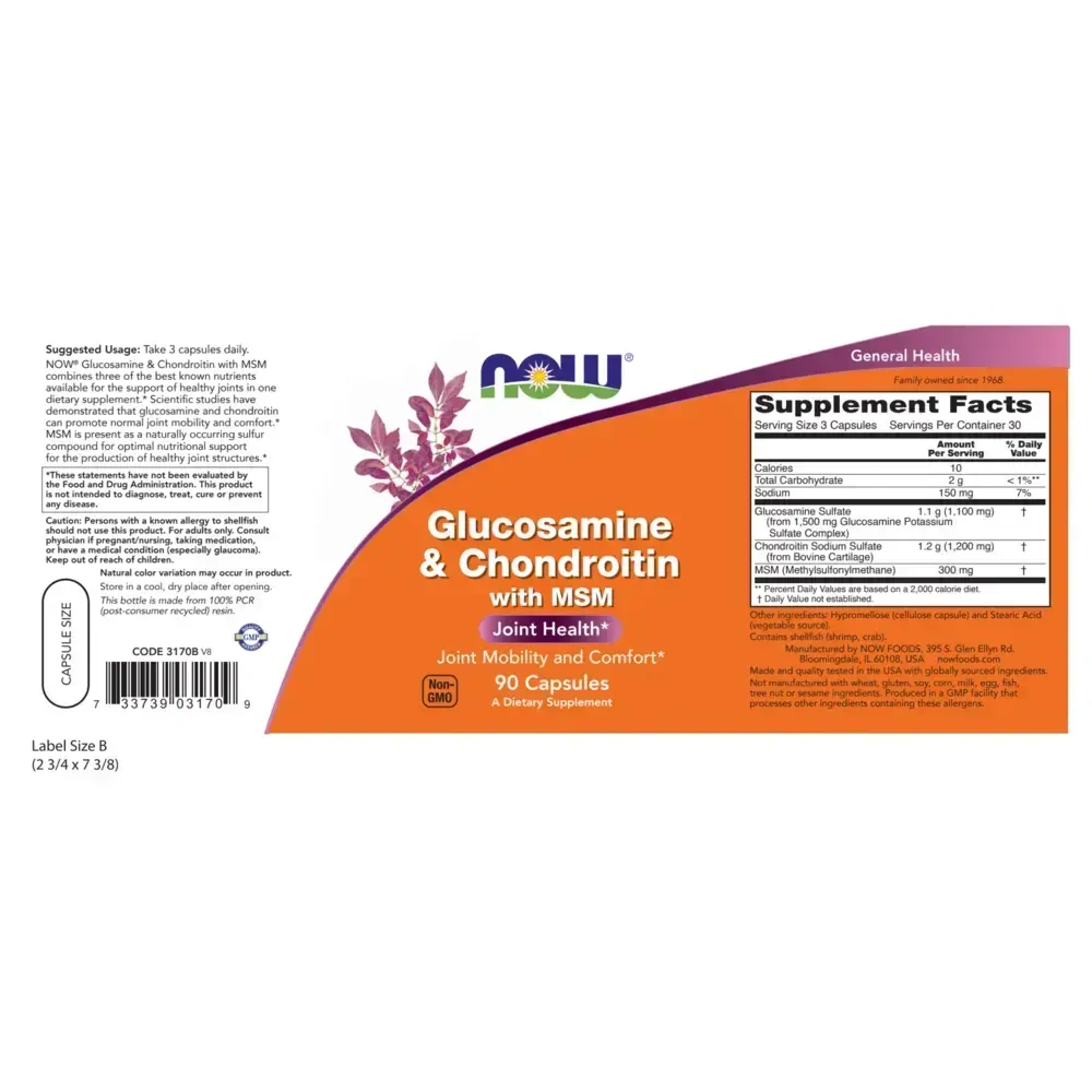 Product image for Glucosamine &amp; Condroitin w/MSM.