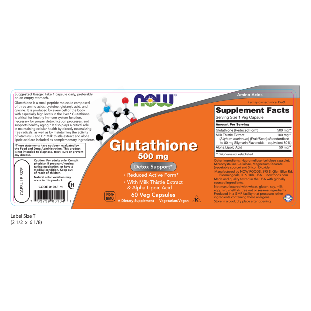 Product image for Glutathione 500mg.