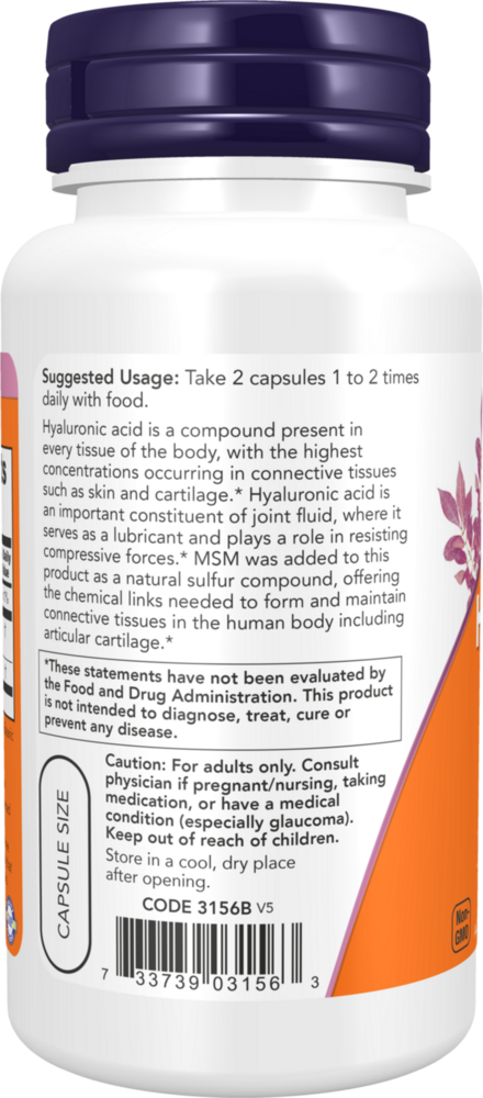 Product image for Hyaluronic Acid w/ MSM.