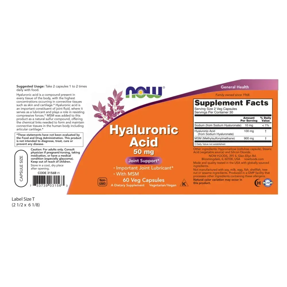 Product image for Hyaluronic Acid w/ MSM.