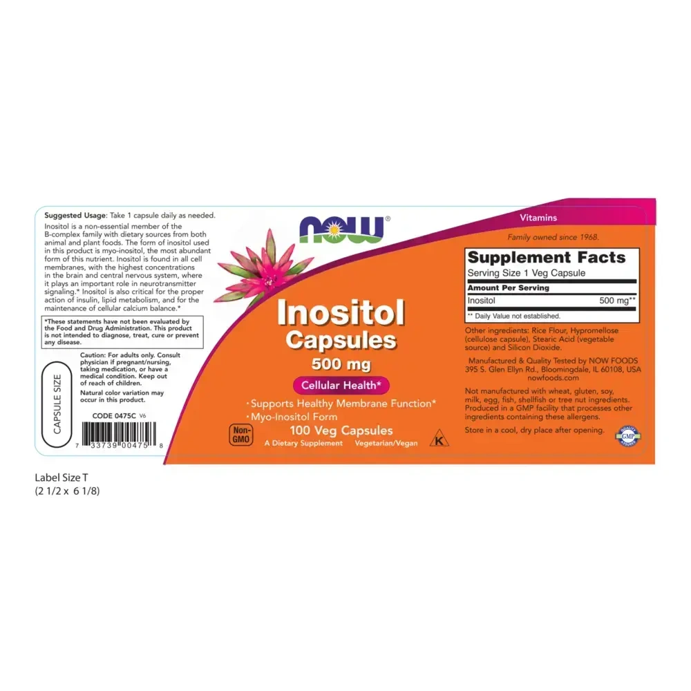 Product image for Inositol 500mg.