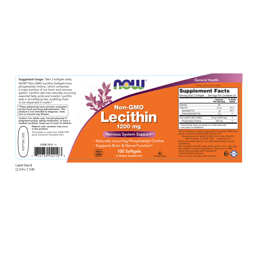 Product image for Lecithin 1200mg.