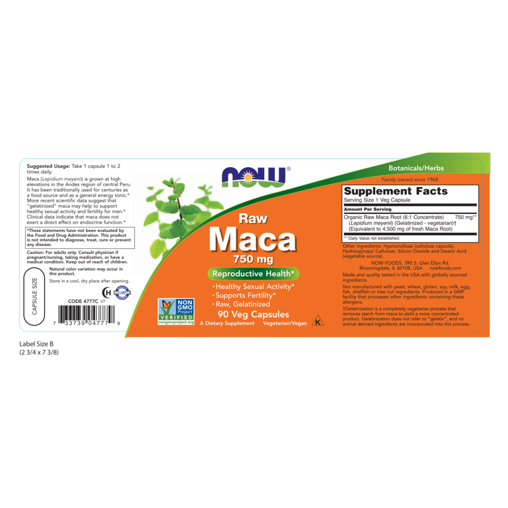 Product image for Maca 750mg.