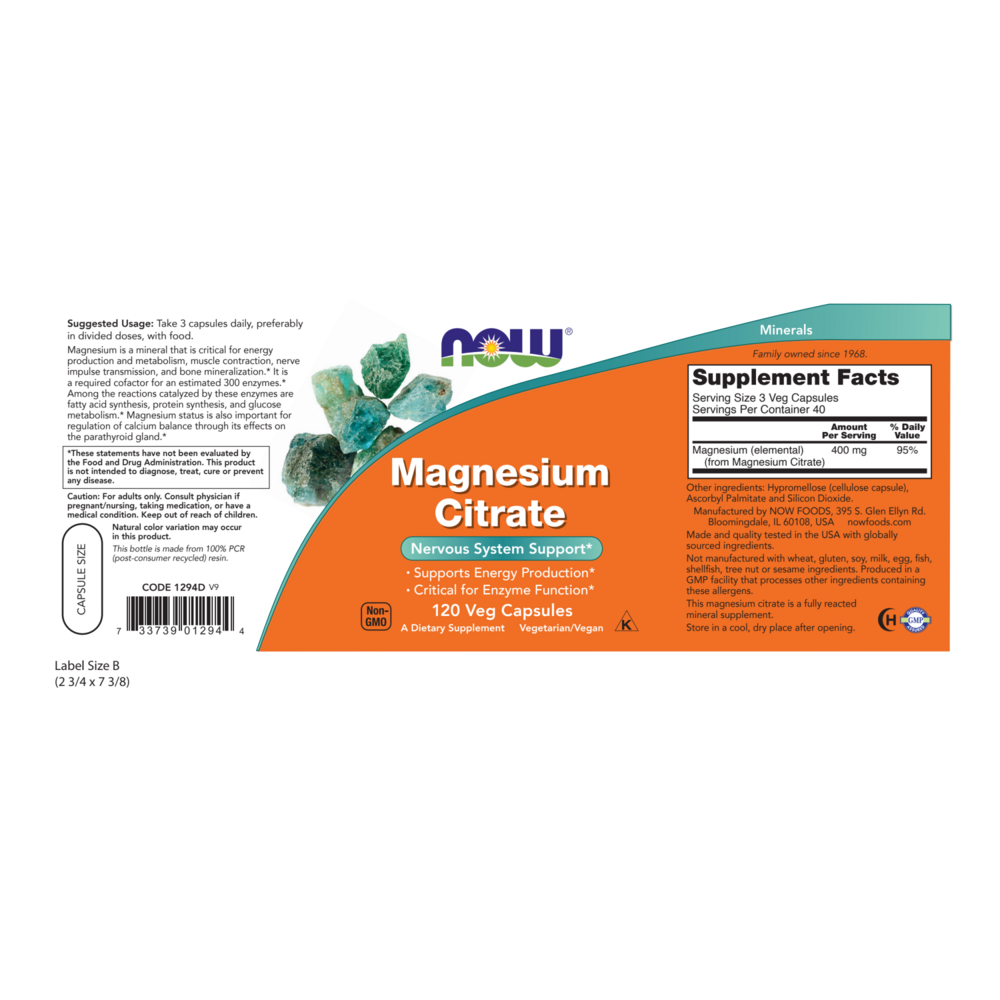 Product image for Magnesium Citrate 400mg.