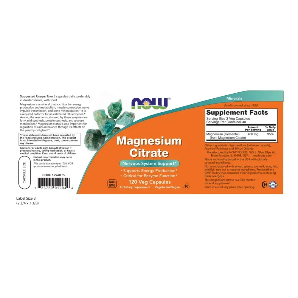 Product image for Magnesium Citrate 400mg.