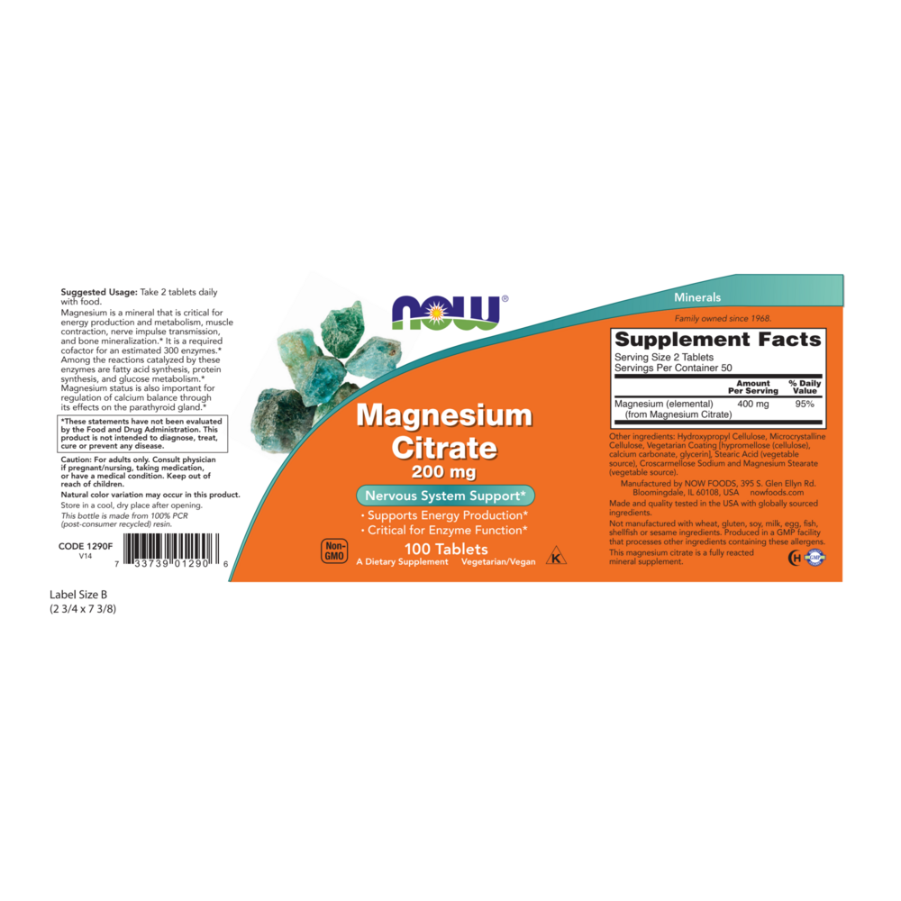 Product image for Magnesium Citrate 200mg.