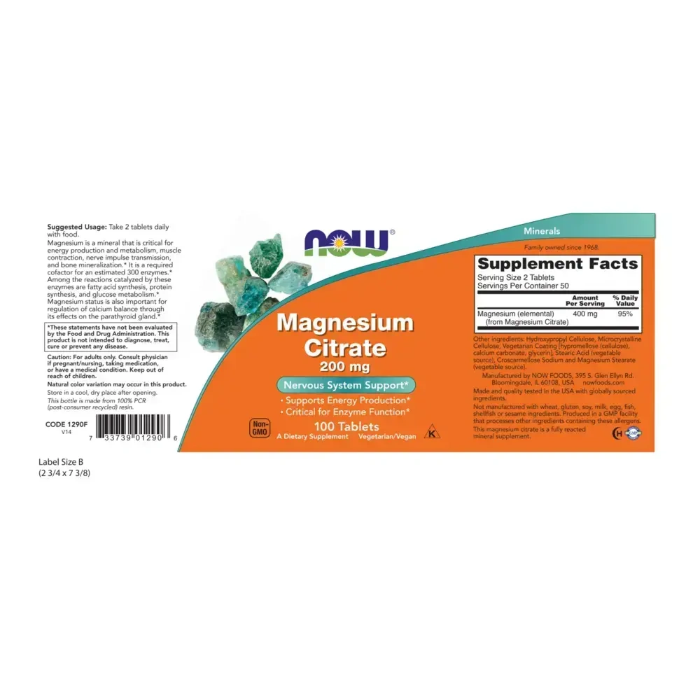 Product image for Magnesium Citrate 200mg.