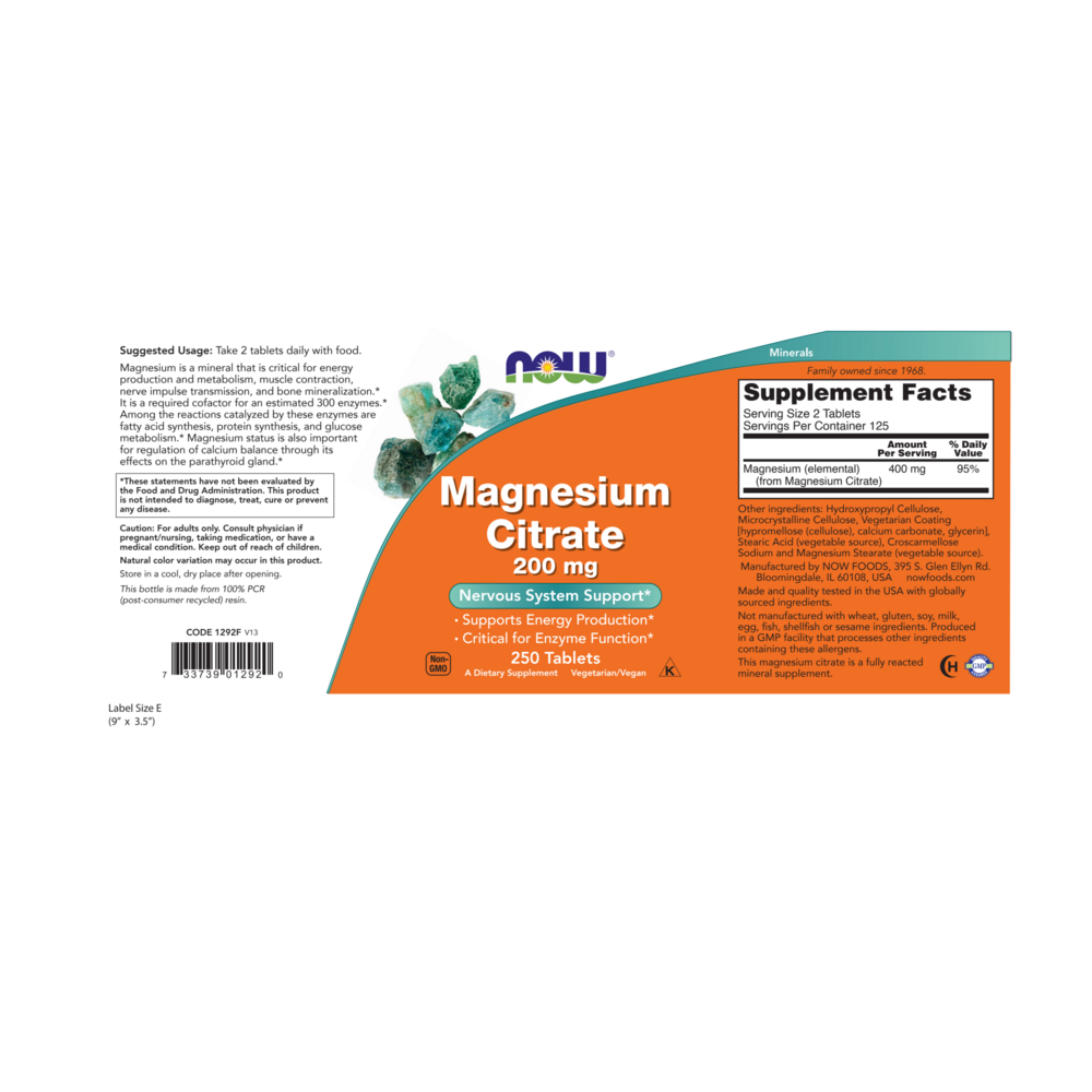 Product image for Magnesium Citrate 200mg.