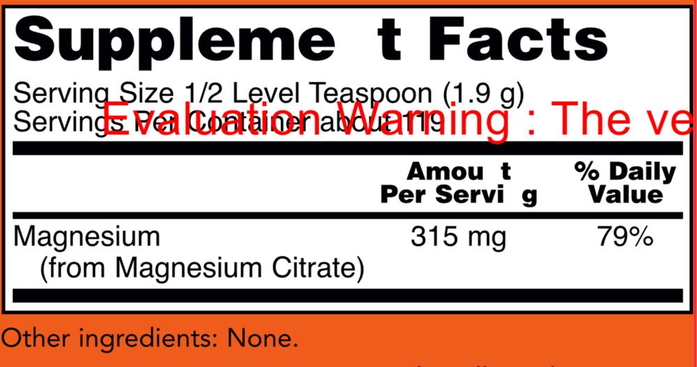 Product image for Magnesium Citrate Pure Powder.